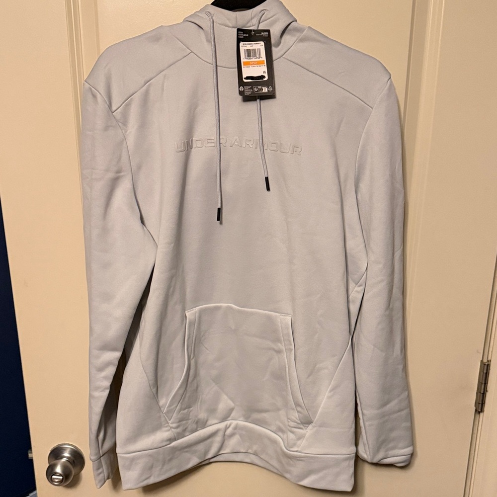 Men’s Under Armour Light Gray Pullover Hoodie
